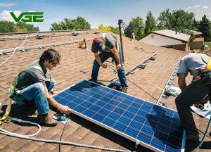 lắp đặt thiết bị tấm pin năng lượng mặt trời