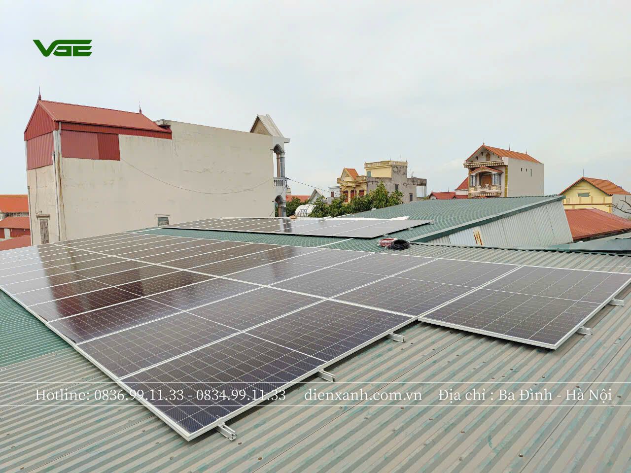 Hệ thống điện mặt trời 20KW áp mái 